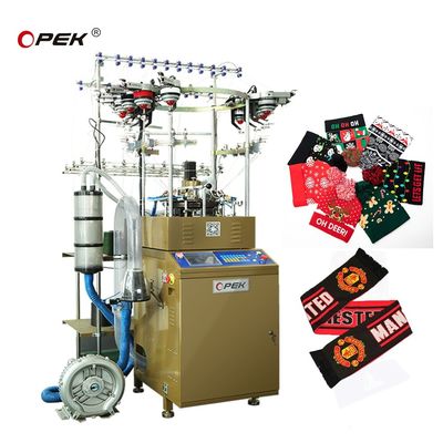OPEK365 Máquina de tricotar chapéus e lenços de Jacquard computadorizada 2 Sistema 8GG Gauge