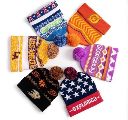 Sistema duplo 8GG OPEK365 Máquina de tricô de chapéu e lenço Jacquard Beanie