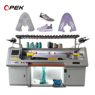 Três sistemas Hengqiang máquina de tricô para fabricação de sapatos 72 polegadas largura de tricô