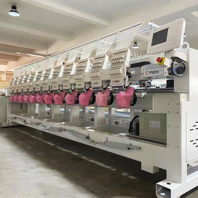 Máquina informática de confecção de bordados multi-cabeças de alta velocidade com intervalo de cabeças de 400 mm