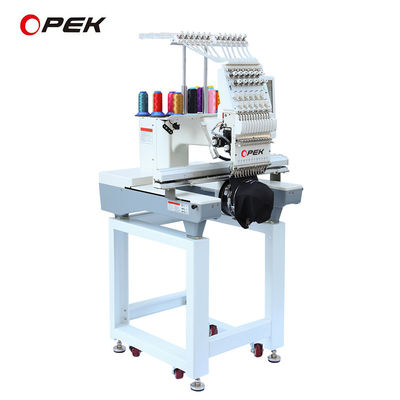 110V-220V OPEK Máquina de bordado de chapéu de cabeça única com tela sensível ao toque Dahao 10inch A15