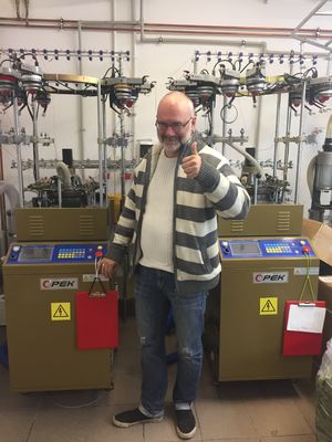 Equipamento de tricô de chapéu de chapéu de jacquard circular totalmente automático homologado CE ETL de alta velocidade