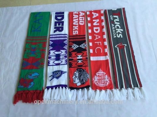 Revolucione a sua máquina de tricotar lenços de fã de futebol totalmente computadorizada